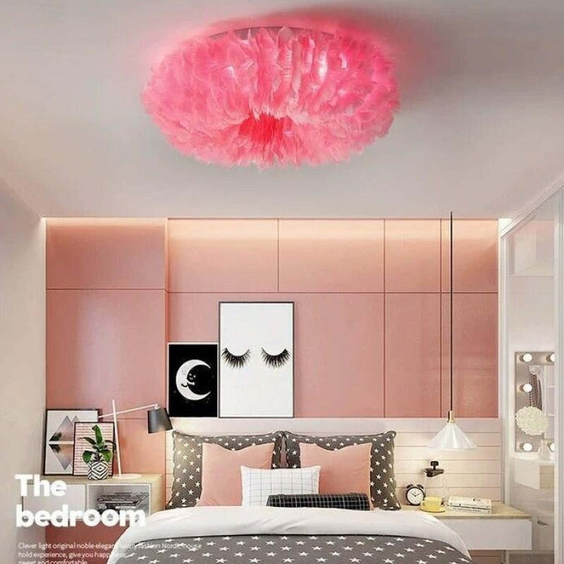 O'Moore Swan Feather Round Ceiling Light