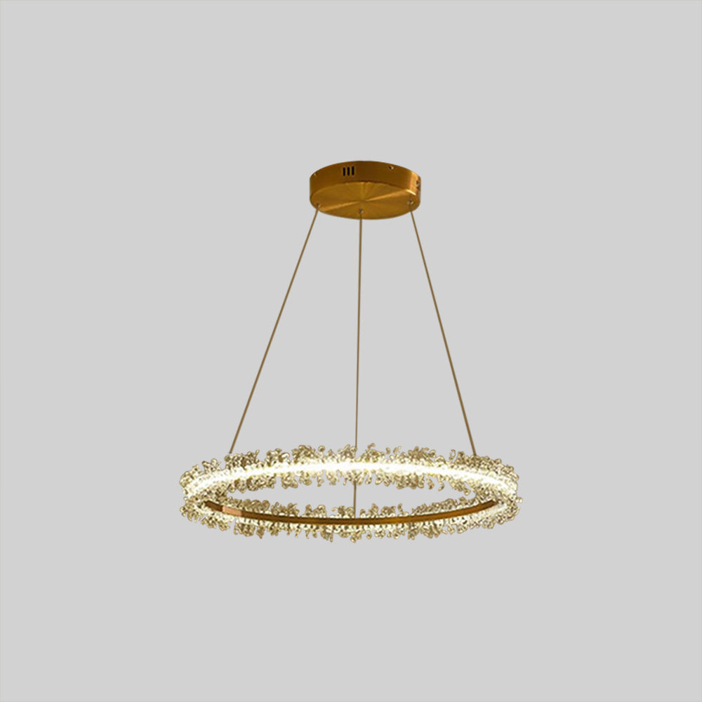 Kristy Luxury Circular Crystal Tassel Pendant Light