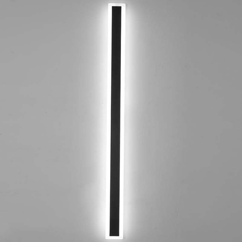 Ray Linear Metal LED Outdoor Wall Lamp, Black/White