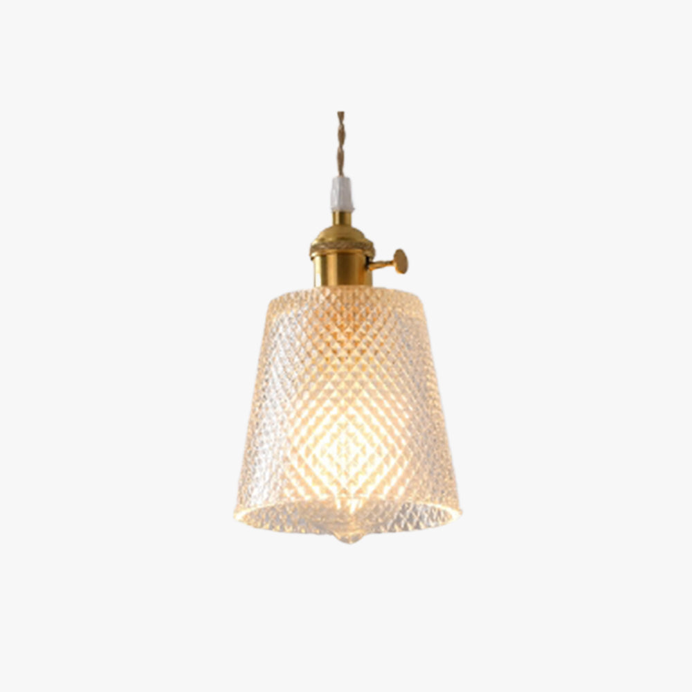 Valentina Art Deco Blown Brass & Glass Pendant Light, 7 Styles