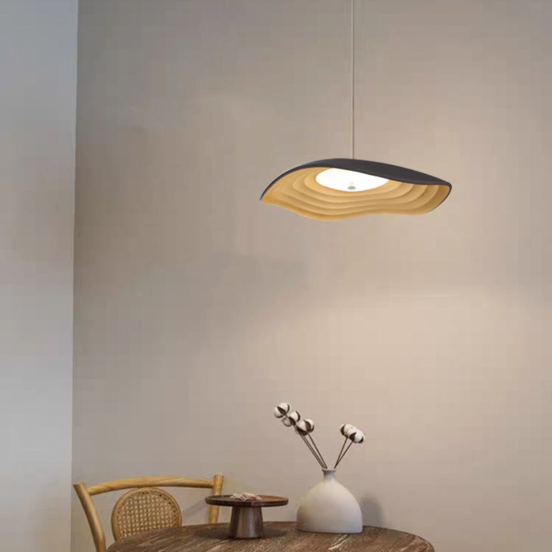 Arisha Wabi-Sabi Resin LED Pendant Light, White/Orange/Black