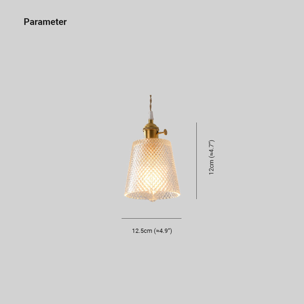 Valentina Art Deco Blown Brass & Glass Pendant Light, 7 Styles