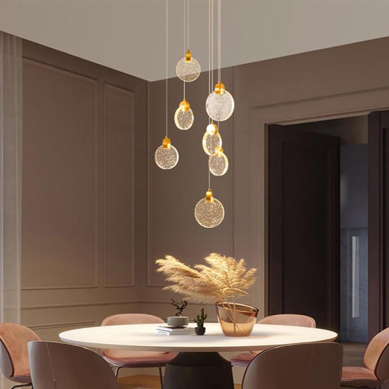 Kristy Luxury Circular Ripple Round Crystal Golden Chandelier