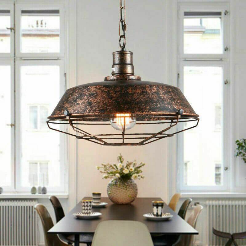 Epoch Rustic Black Industrial Pendant Light Shade, Outdoor/Indoor