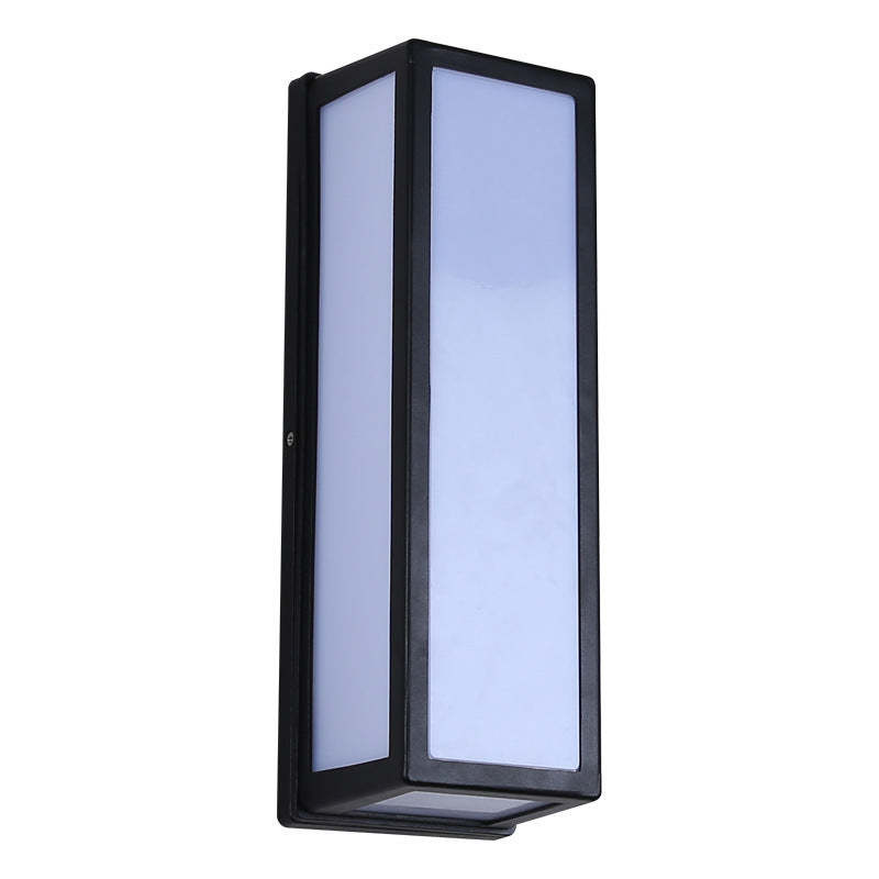 Ray Modern Waterproof Metal Cross Outdoor Wall Lamp, Black