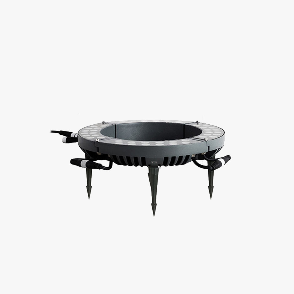 Ray Modern Irregular Metal/Glass Outdoor Ground Light for Trees Black