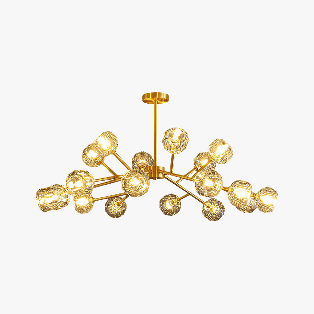 Valentina Modern Blown Metal Pendant Light, Gold