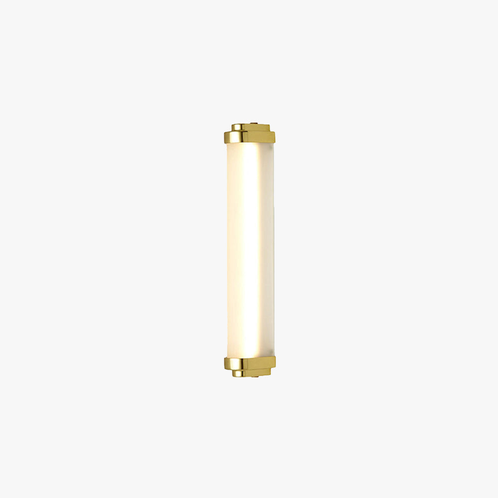Ray Minimalist Cylindrical Metal Outdoor Wall Lamp, Black/Gold/Silver