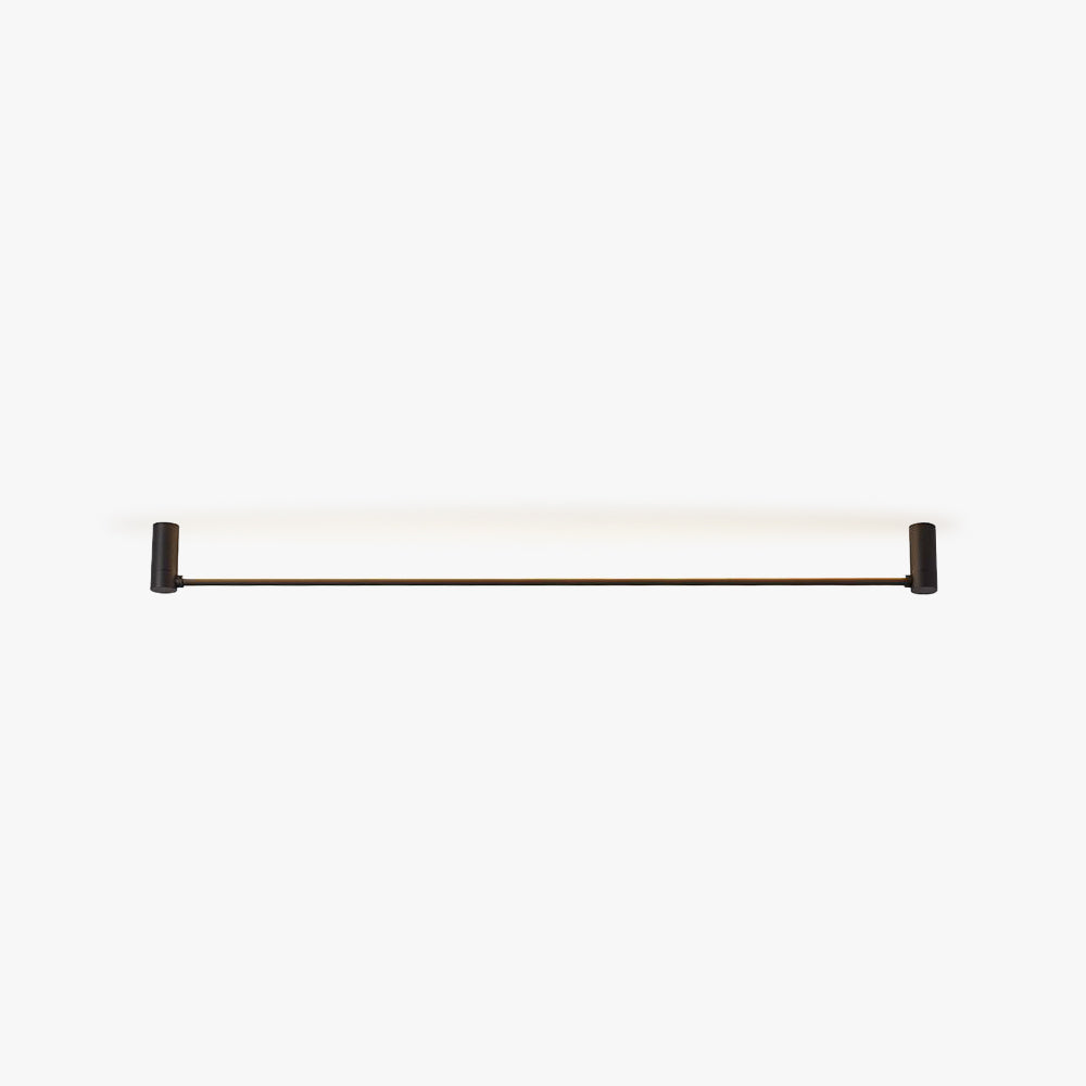Arisha Minimalist Linear Flush Mount Ceiling Light, Black, Hallway