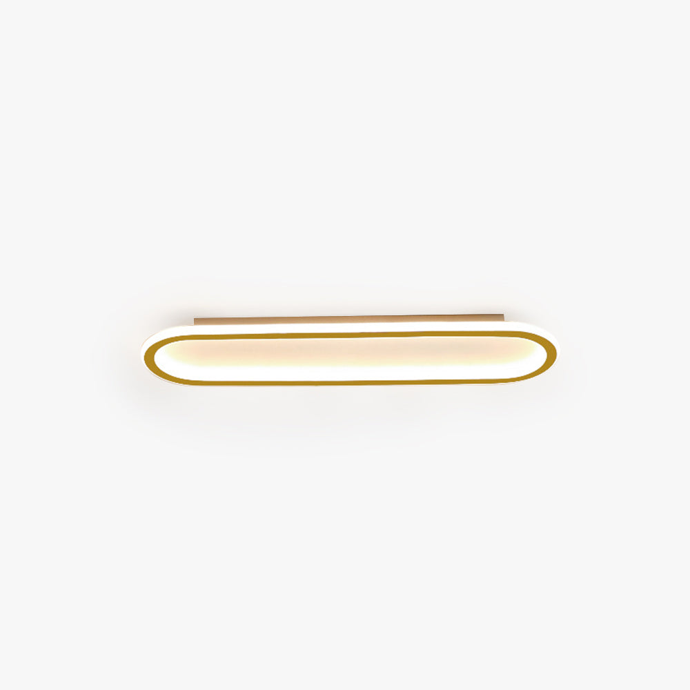 Arisha Modern Rectangular Flush Mount Ceiling Light Black Gold Rose Gold
