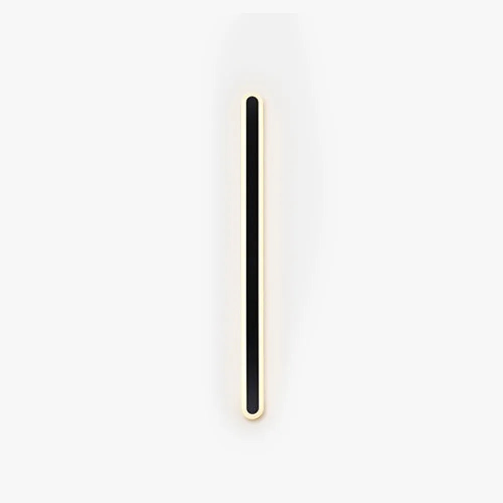 Ray Minimalist Metal Linear Oval Outdoor Wall Lamp