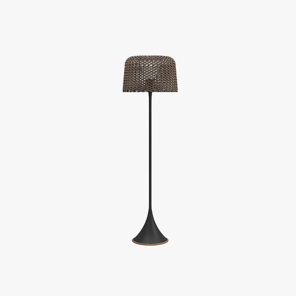Ritta Waterproof Outdoor Floor Lamp, Rattan,Balcony/Terrace