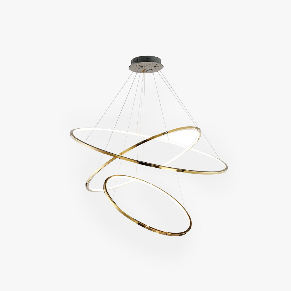 Arisha Minimalist Ring Metal Pendant Light, Gold, Living Room