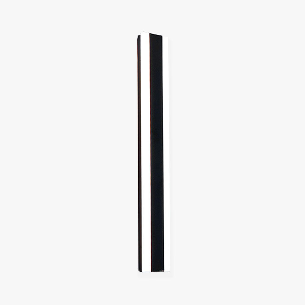 Ray Minimalist linear Metal Outdoor Wall Lamp, Black