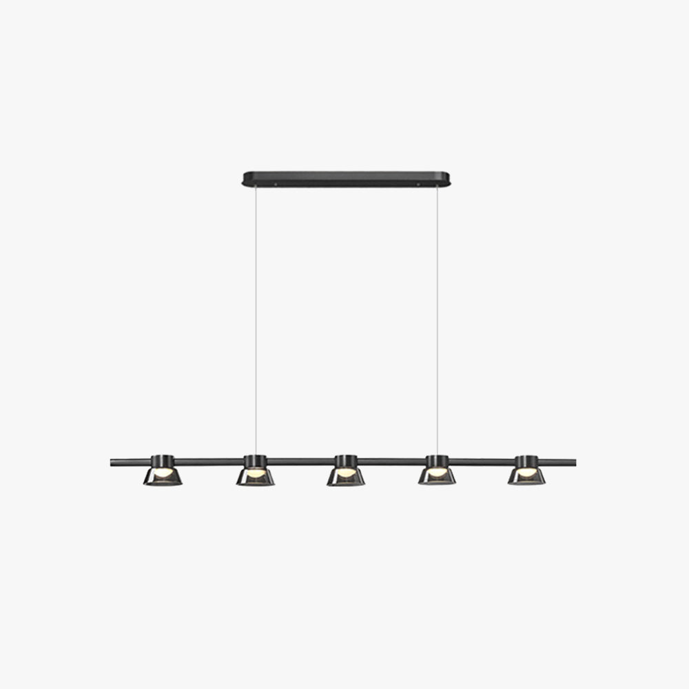 Arisha Modern Linear Metal Pendant Light,Black