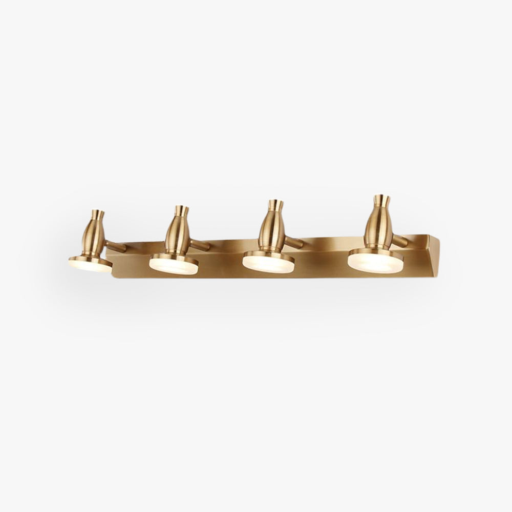 Arisha Luxury Multi Metal Mirror Front Wall Lamp, Brass