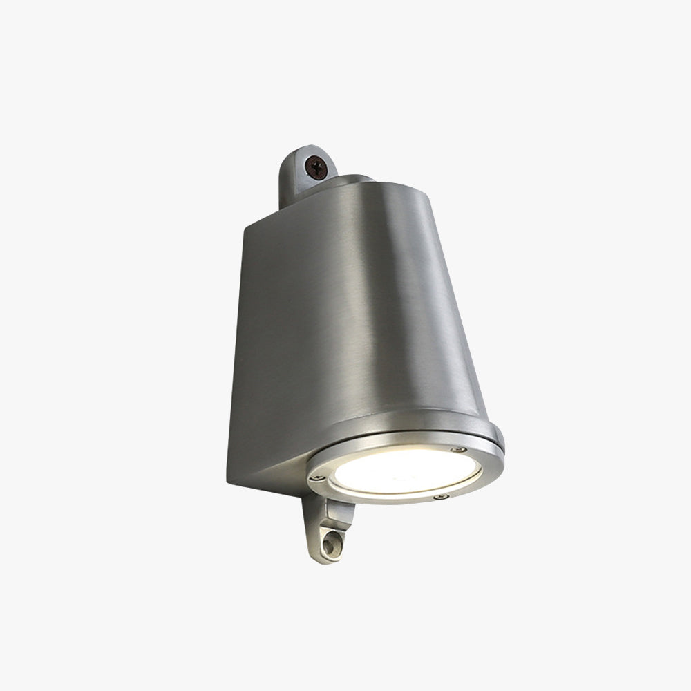 Ray Industrial Metal Bell Shaped Indoor Wall Lamp, Black/Grey/Coppery/Aluminum
