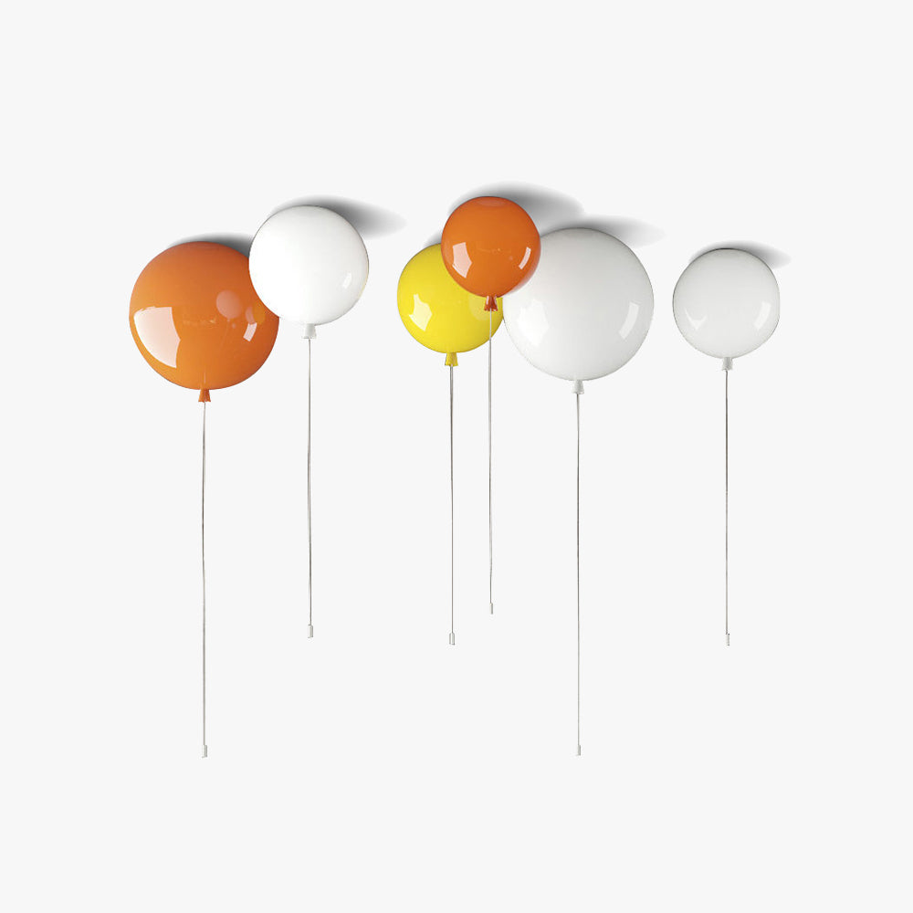 Aria Glossiness Ceiling Light Balloon Flush Mount, Bedroom