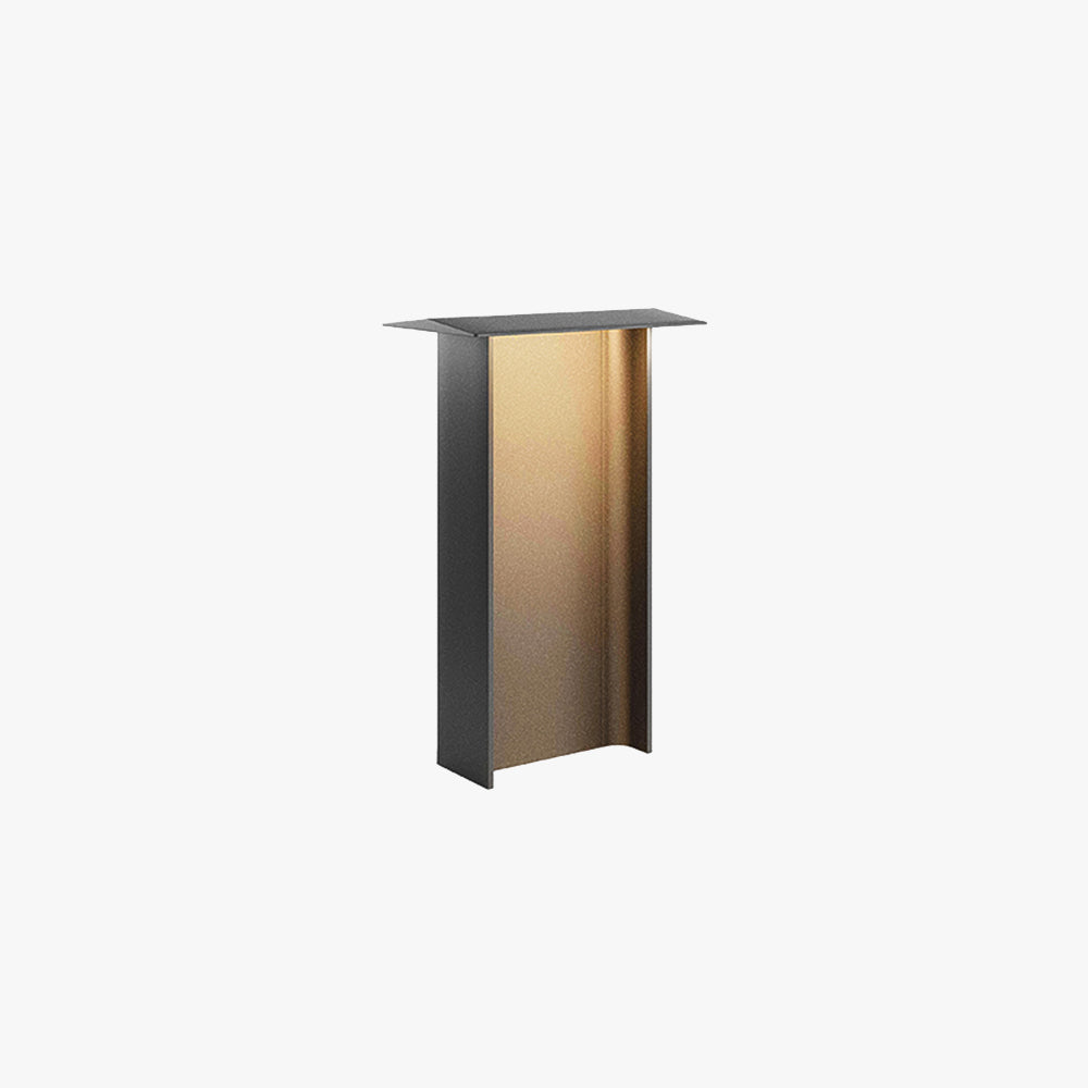 Ray Modern Metal Rectangular Solar Outdoor Path Light, Grey/Black