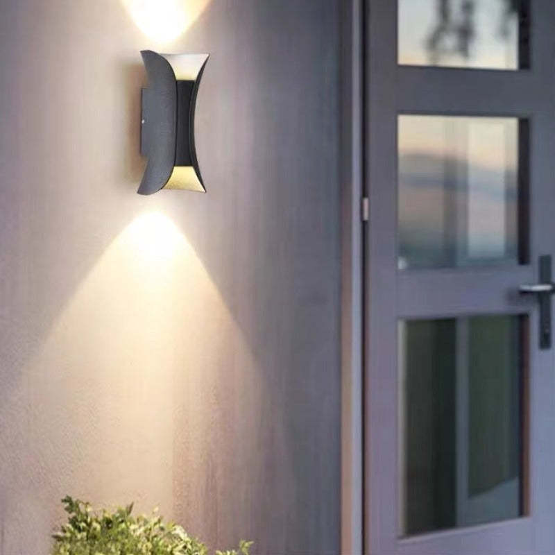 Ray Curved Outdoor Wall Mounted Led Lamp