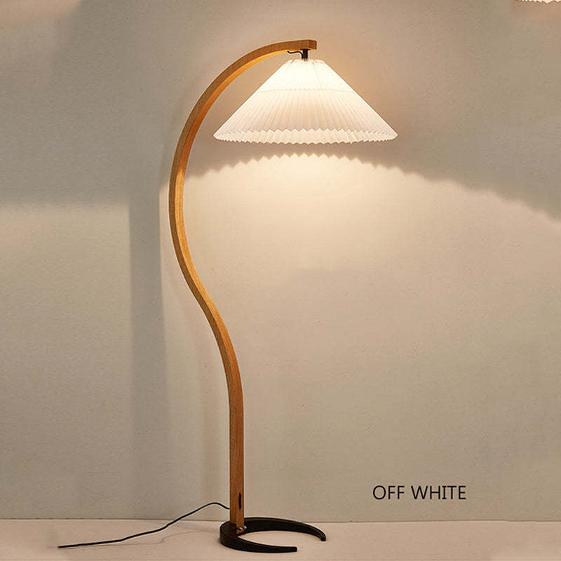 Muto Unique LED Floor Lamp, Wood/Metal, Living Room