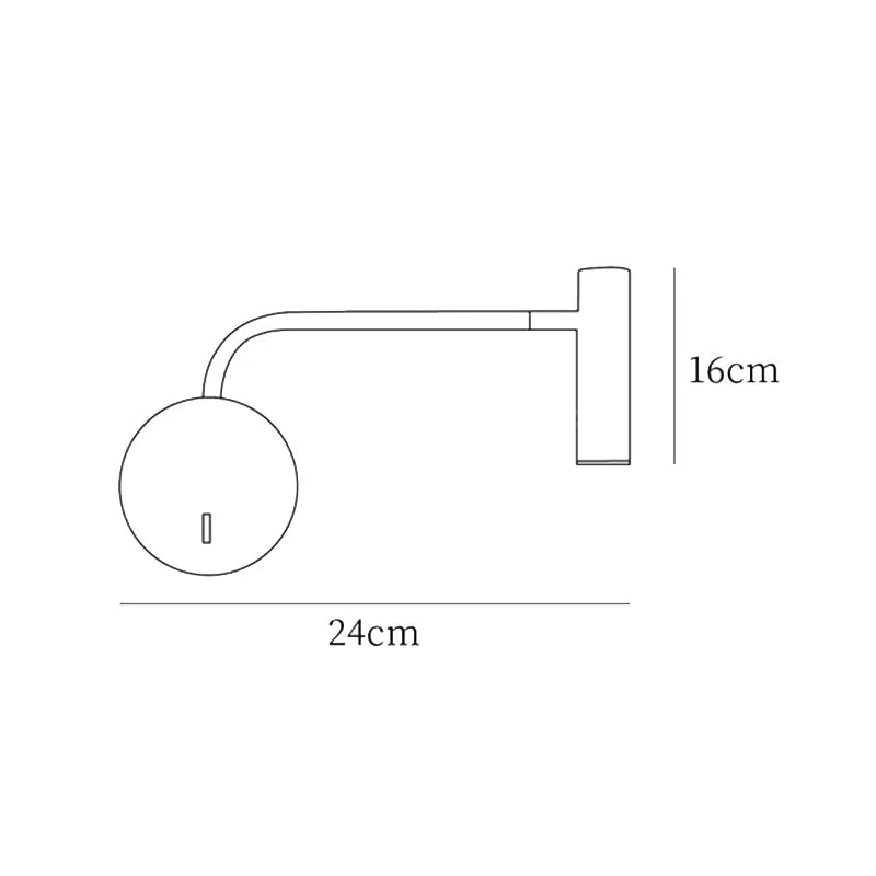 Arisha Wall Lamps Swing Arm Modern, LED Spotlight Corridor