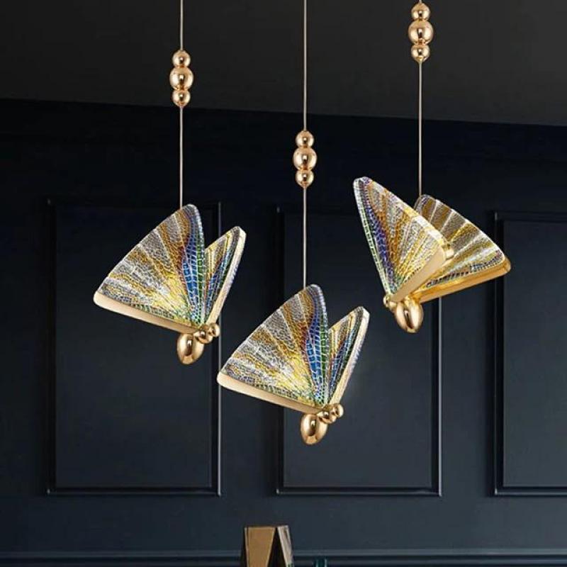 Arisha Art Deco Butterfly Pendant Light, 2 Color