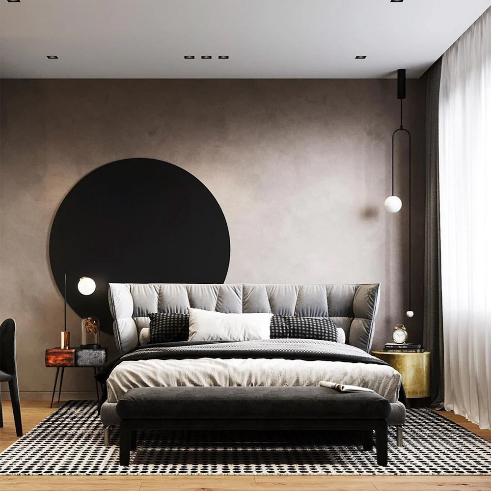 Arisha Minimalist Linear Mobile Pendant Light, Black