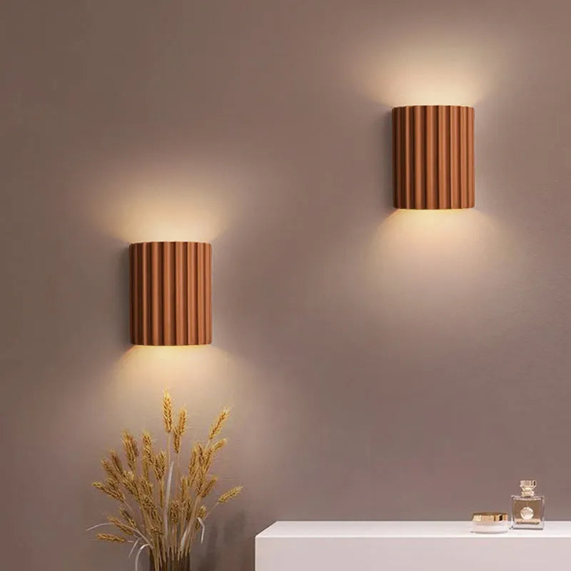 Ray Postmodern Semi-cylindrical Resin Wall Lamp