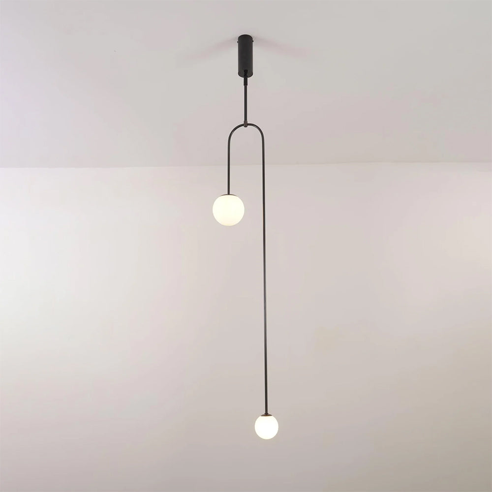 Arisha Minimalist Linear Mobile Pendant Light, Black