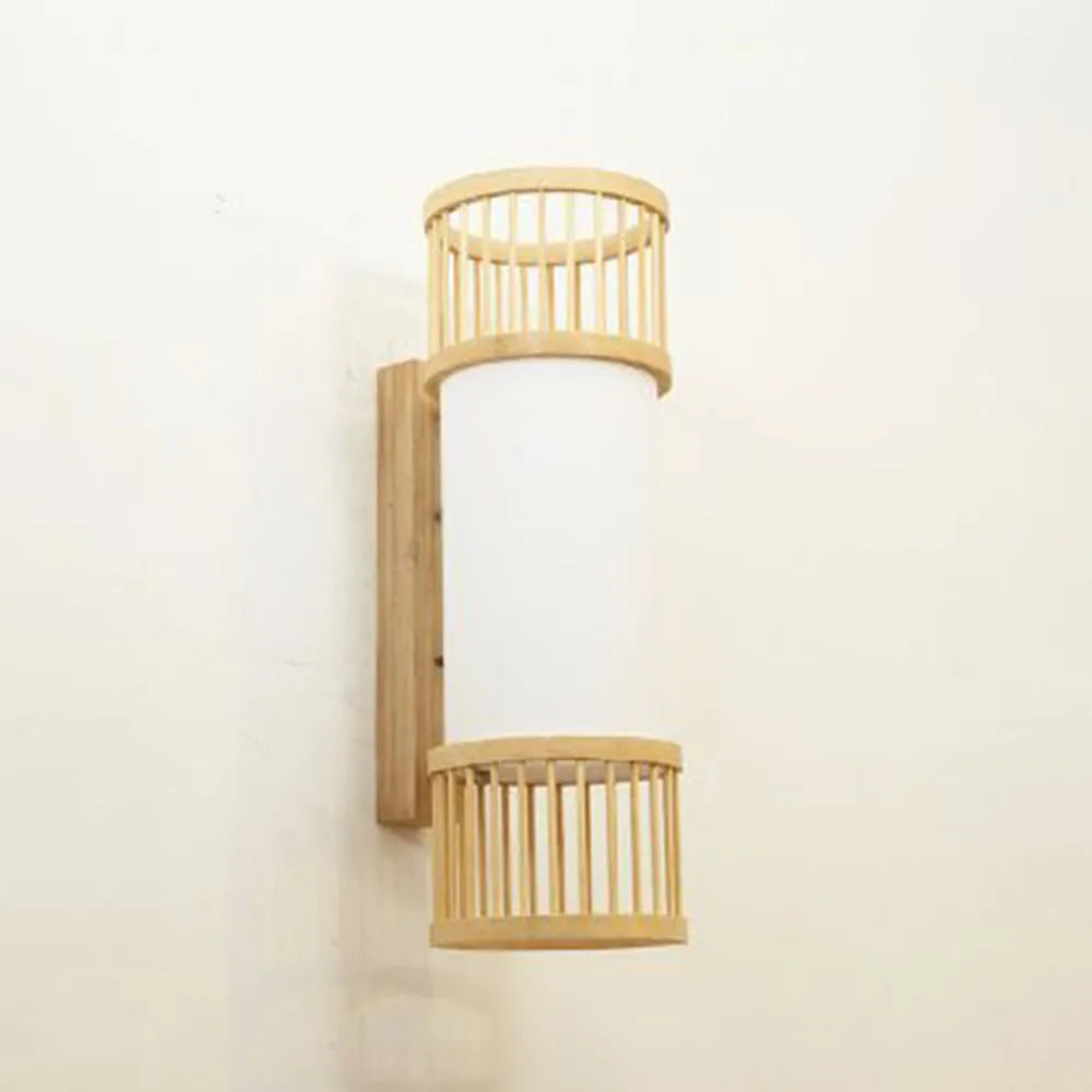 Ritta Wall Lamp Rustic, Muto Rattan Weaving LED, Hallway Wall Sconce