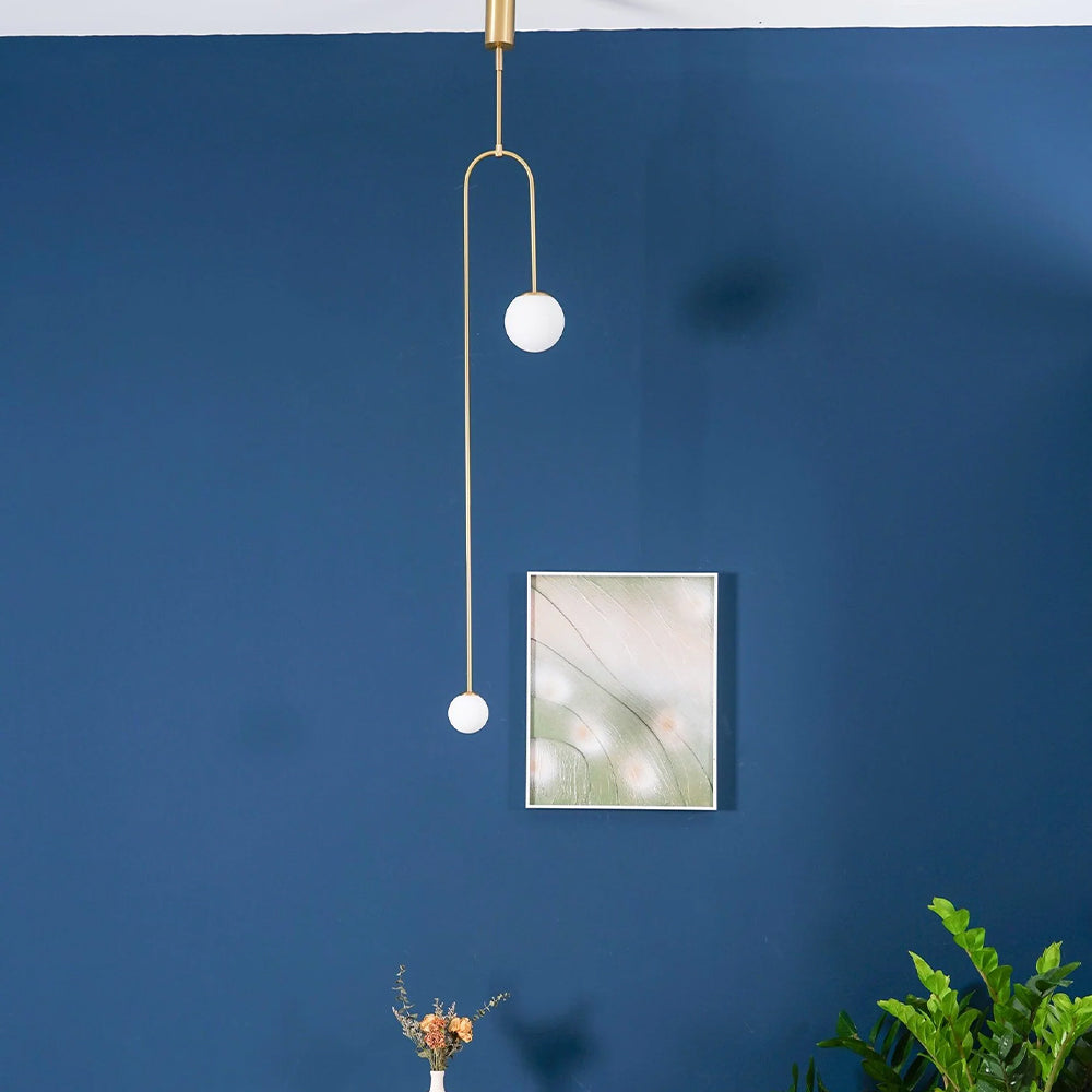 Arisha Minimalist Linear Mobile Pendant Light, Black