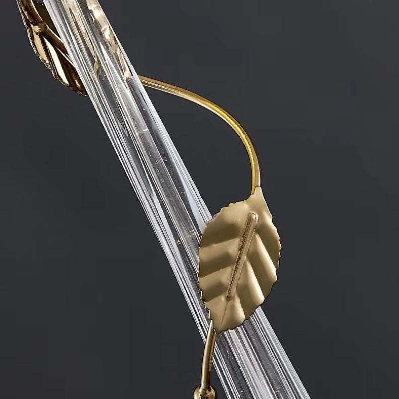Arisha Elegant Flower Metal/Glass Pendant Light, Bedroom