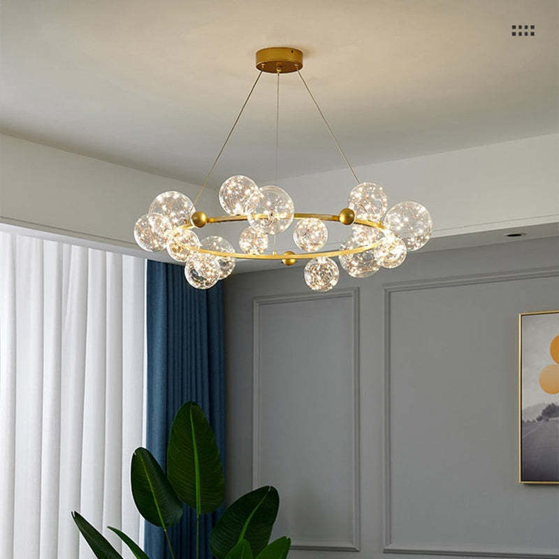 Valentina Art Deco Luminous Sphere Cluster Glass Pendant Light