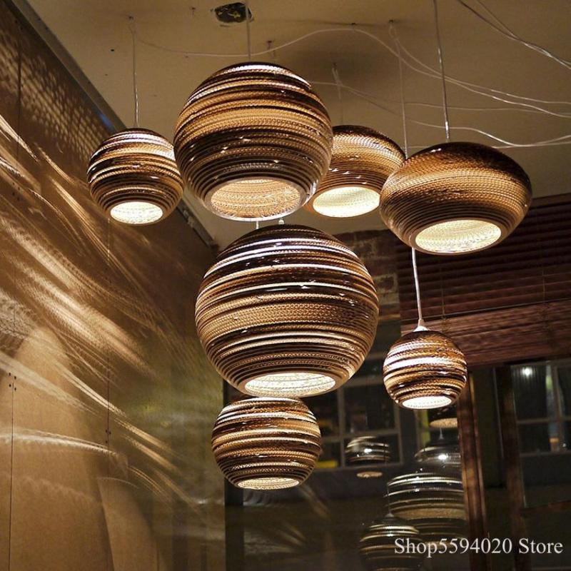 Muto Pastoral Silkworm Rustic Paper Pendant Light