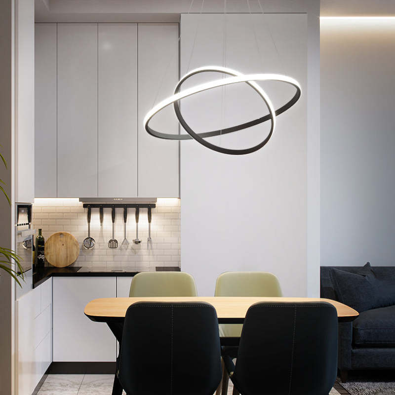 Arisha Modern Ring Pendant Light, 2/3/4 Rings