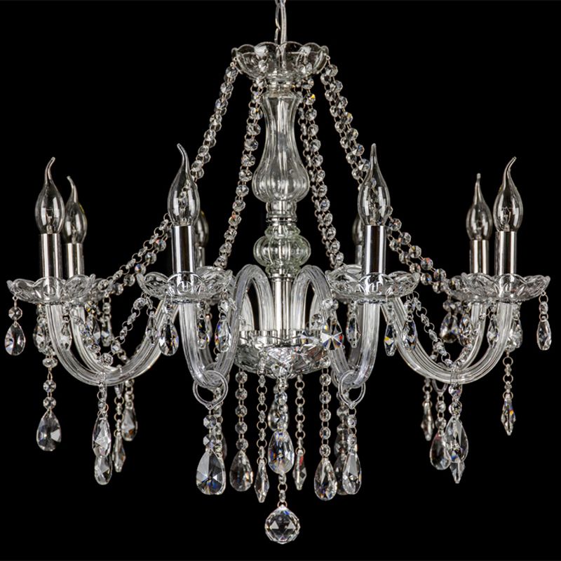 Silva Luxury Candlestick Clear Crystal Chandelier