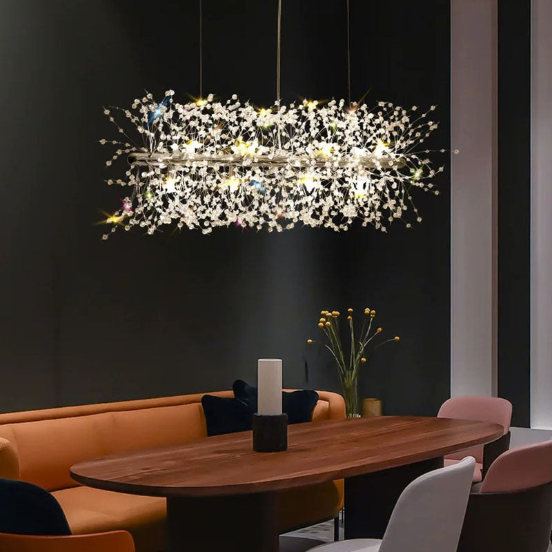 Arisha Creative Art Chandelier Crystal Pendant Light for Dining Room