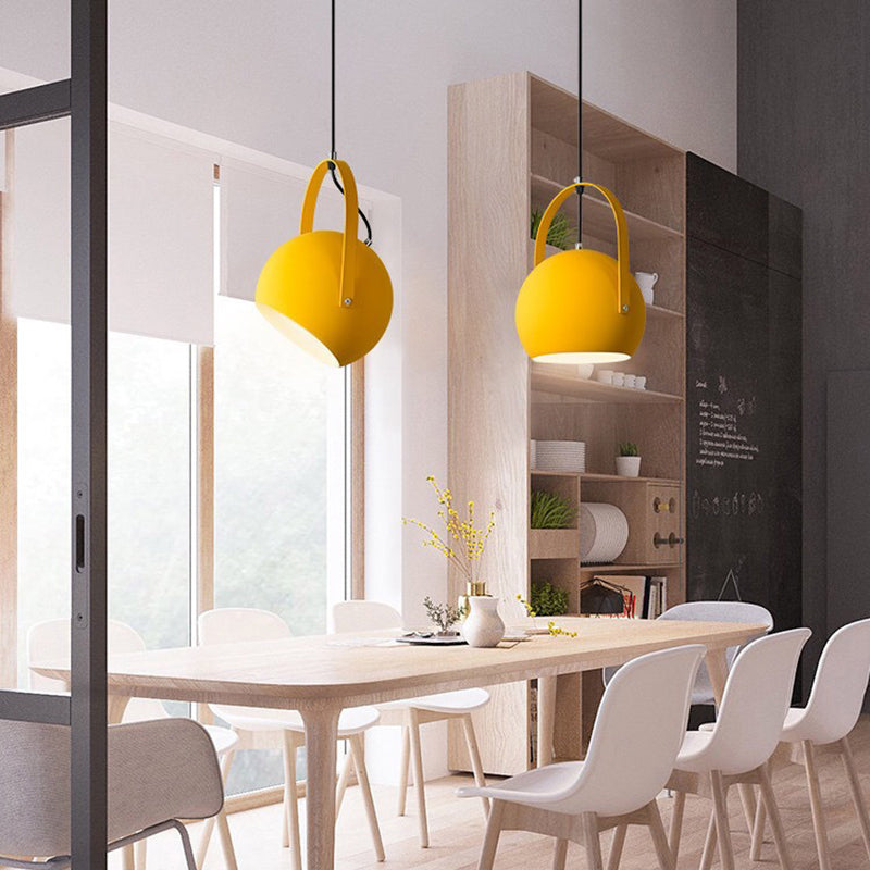 Aira Colorful Art Deco Pendant Light, Spherical, Bedroom