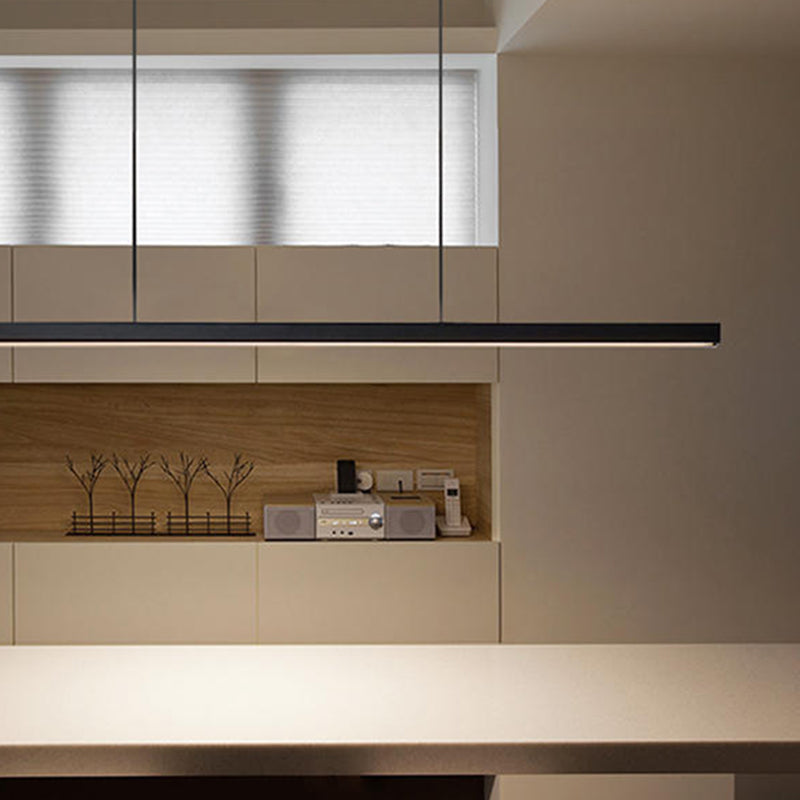 Arisha Minimalist Classic Black & White Linear Pendant Light