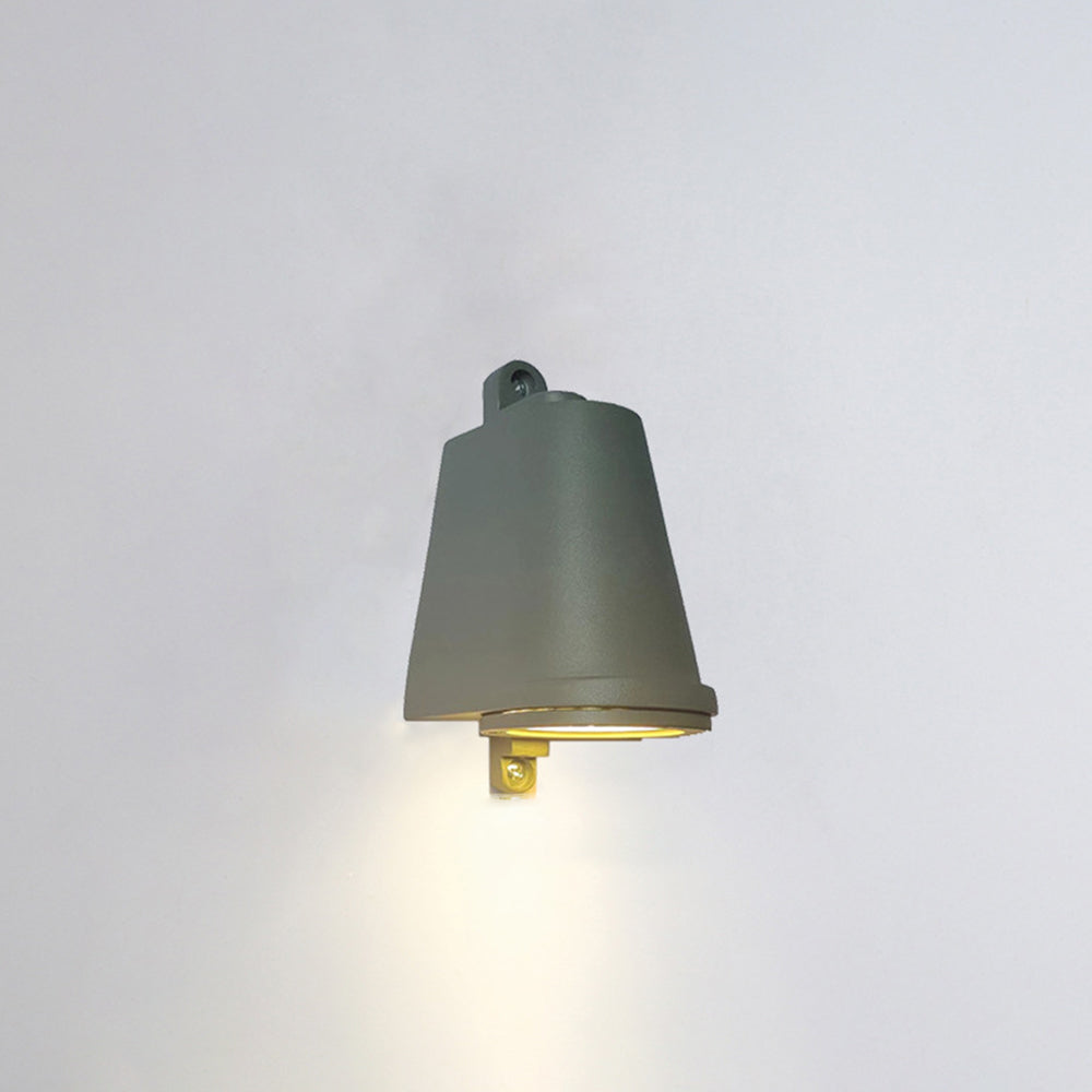 Ray Industrial Metal Bell Shaped Indoor Wall Lamp, Black/Grey/Coppery/Aluminum