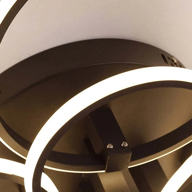 Arisha LED Ceiling Light Circle Ring, Black & White
