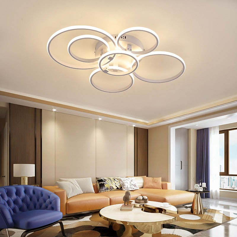 Arisha LED Ceiling Light Circle Ring, Black & White