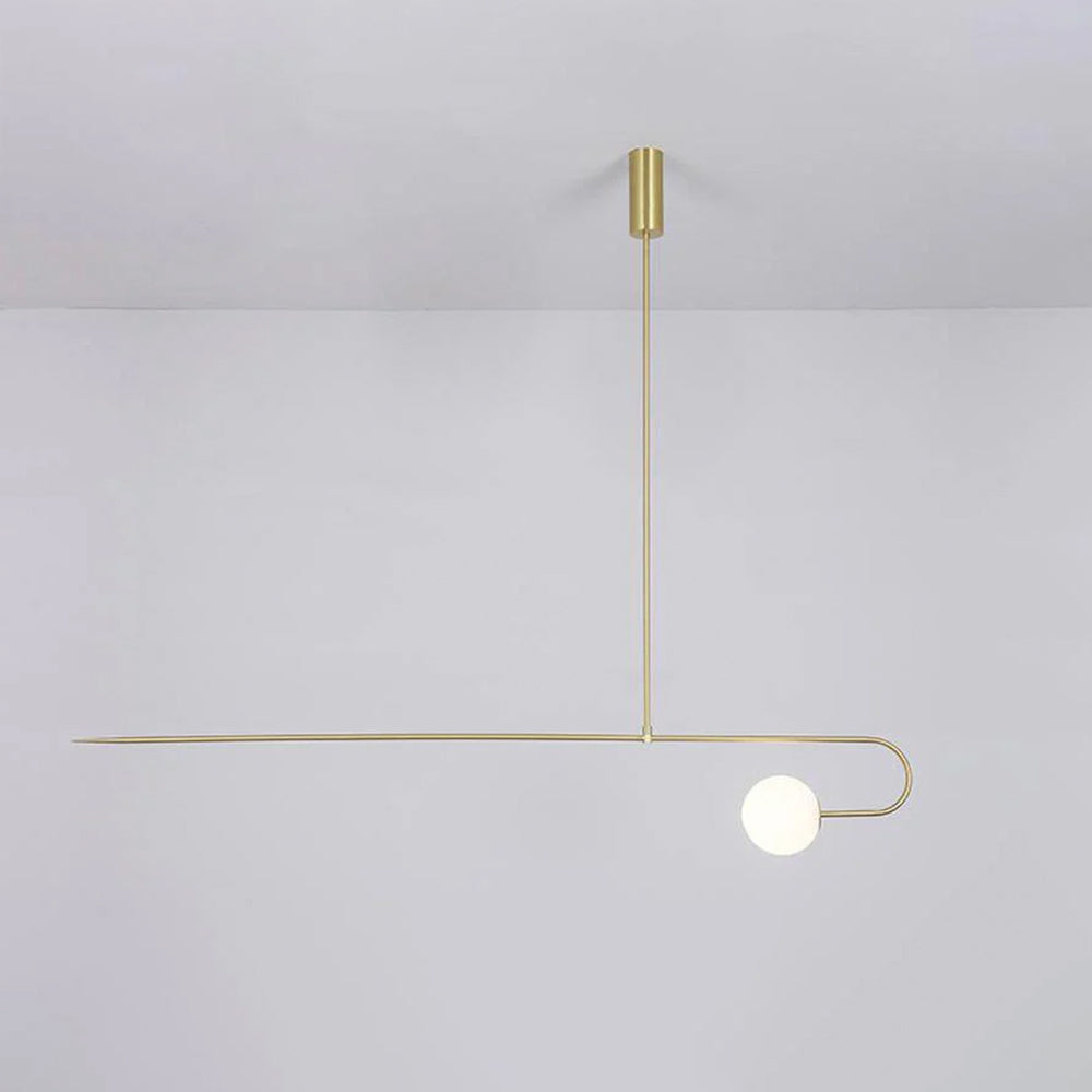 Arisha Minimalist Linear Mobile Pendant Light, Black