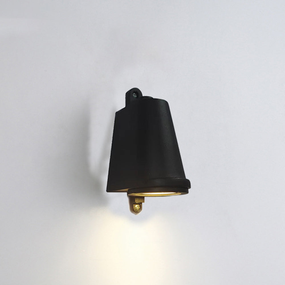 Ray Industrial Metal Bell Shaped Indoor Wall Lamp, Black/Grey/Coppery/Aluminum
