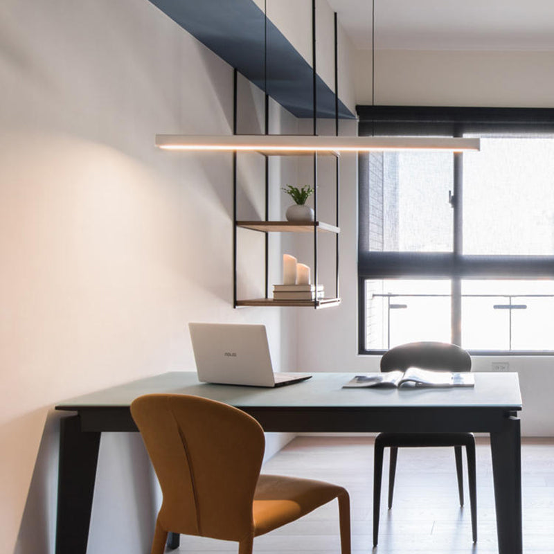 Arisha Minimalist Classic Black & White Linear Pendant Light