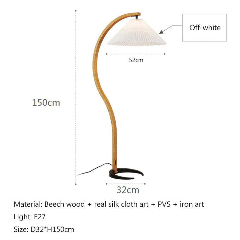 Muto Unique LED Floor Lamp, Wood/Metal, Living Room