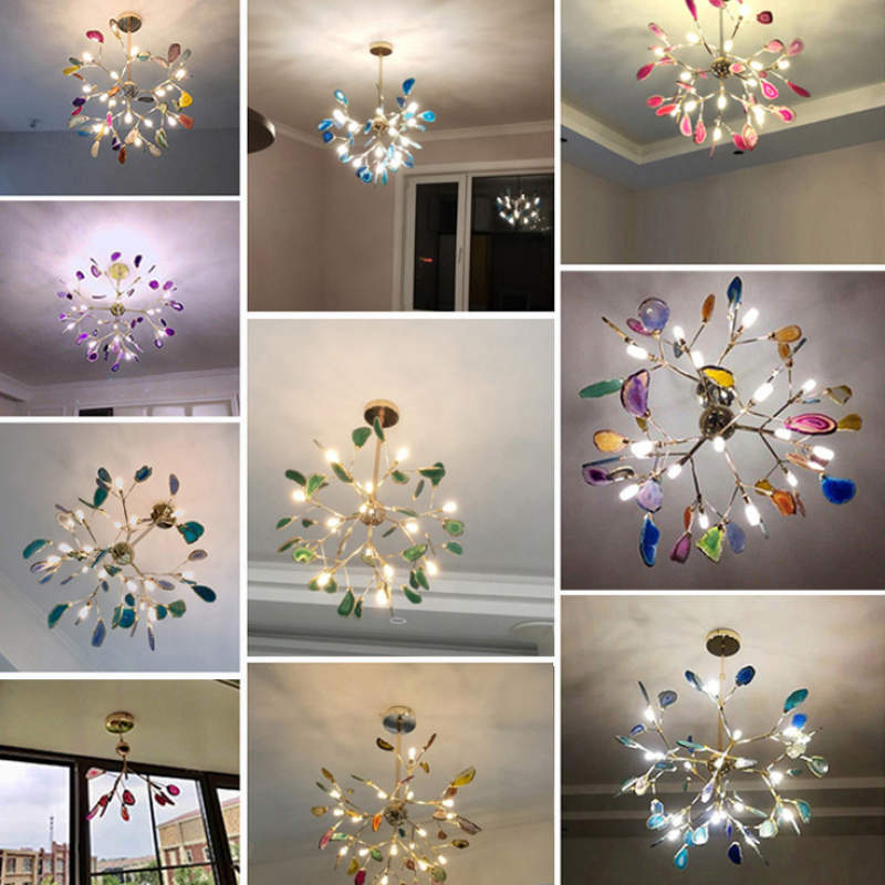 Aria Agate Creative Colourful Chandelier Bedroom/Living Room