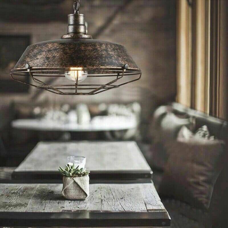 Epoch Rustic Black Industrial Pendant Light Shade, Outdoor/Indoor