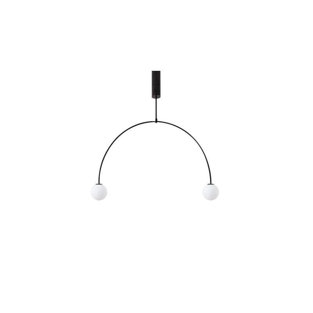 Arisha Minimalist Linear Mobile Pendant Light, Black